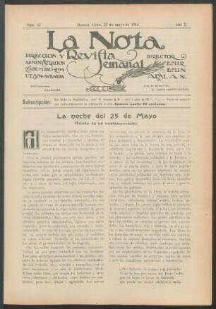 La noche del 25 de Mayo : Relato de un contemporáneo
