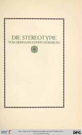 Die Stereotypie