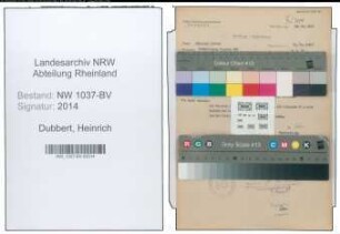 Entnazifizierung Heinrich Dubbert , geb. 08.02.1897 (Angestellter)