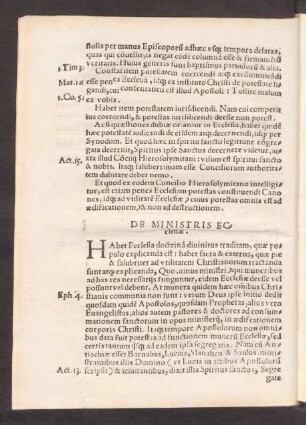 De Ministris Ecclesiae.