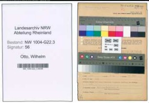 Entnazifizierung Wilhelm Otto , geb. 17.09.1898 (Handwerker)