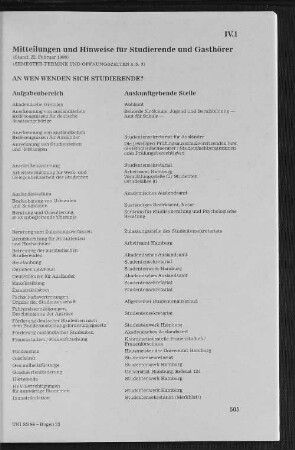 IV.1 An wen wendet sich Studierende?