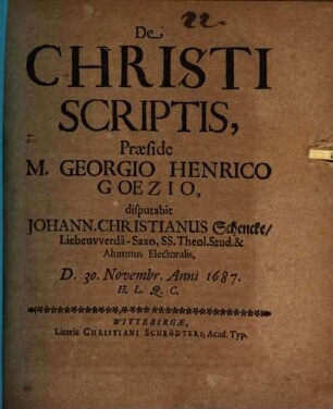 De Christi scriptis