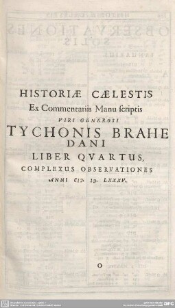 HISTORIAE CAELESTIS ... LIBER QVARTUS ...