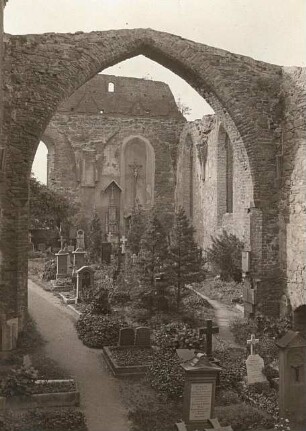 Bautzen. Nikolairuine, Inneres vom Chor aus