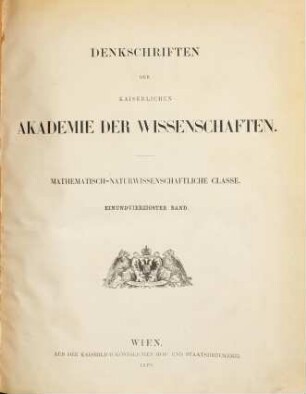 Denkschriften. 41. 1879