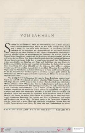 Vom Sammeln