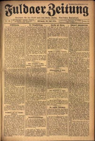 Ausgabe vom Mittwoch, den 28. Juli 1926.