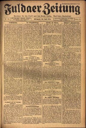 Ausgabe vom Mittwoch, den 28. Juli 1926.
