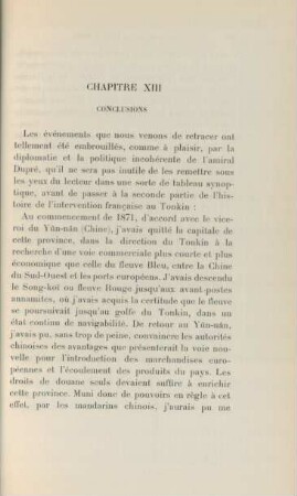 Chapitre XIII. Conclusions