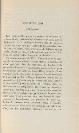 Chapitre XIII. Conclusions