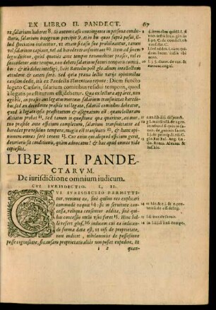 Liber II. Pandectarum.