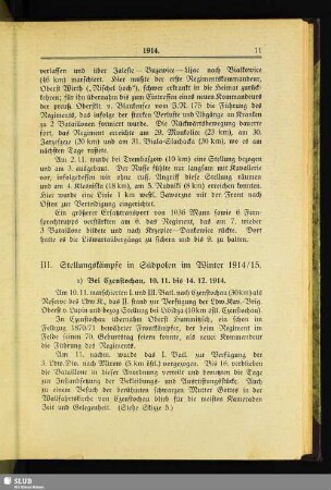 III. Stellungskämpfe in Südpolen im Winter 1914/15