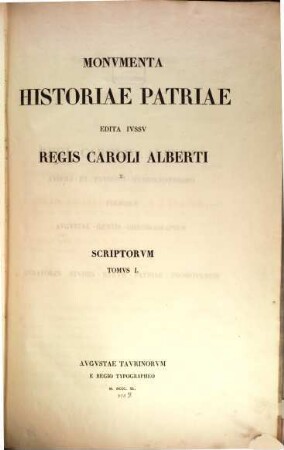 Historiae patriae Monumenta : edita iussu Regis Caroli Alberti. 3, Scriptorum