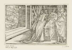Von dem Tod, Blatt aus "Hülff/ Trost vnd Rath in allem Anligen der Menschen. Francisci Petrarche/ des hochweisen/ fürtreflichen Poeten vnd Oratorn/ zwei Trostbücher/ Von Artznei vnd Rath beyde im gůten vnd widerwertigen Glück", Band II, Kapitel 119, Egenolff, Frankfurt am Main, 1559