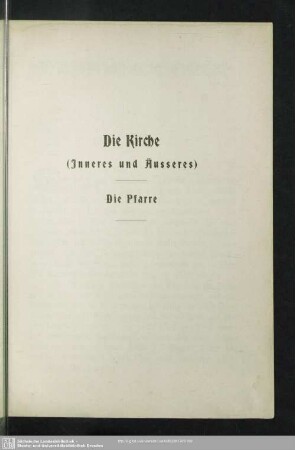 Die Kirche (Inneres und Äusseres)