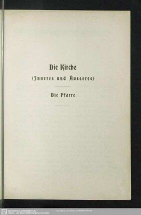Die Kirche (Inneres und Äusseres)