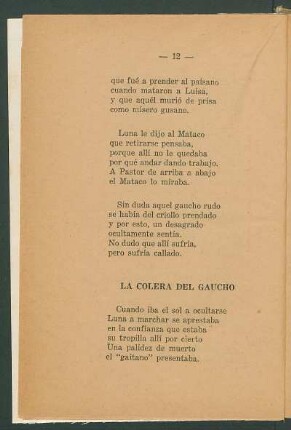 La cólera del gaucho