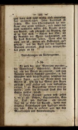§ 84-90. Verrichtungen im Küchengarten.