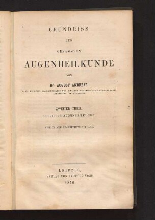 2: Specielle Augenheilkunde