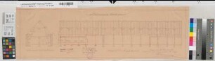 Wocklum (Balve) Ökonomiegebäude Scheune Längsschnitt 1928 1 : 100 23,5 x 80 Pause Landsberg-Velensches Bauamt Landsberg-Velen Nr. 807