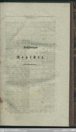 Vollständiges Register