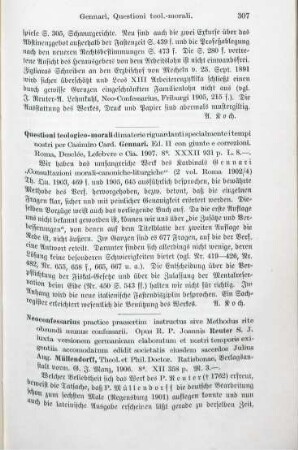 307 [Rezension] Gennari, Questioni teologico-morali, II.