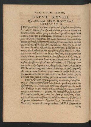Caput XXVIII. Quaenam Sint Nostrae Potestatis.