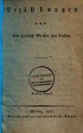 Erzählungen, 1
