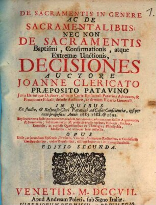 De venerabili Eucharistiae Sacramento decisiones theologico-legales