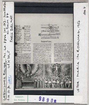 Paris, Bibliothèque Nationale: MS lat. 8846, fol. 173, Psalter, Jungfrau Maria, Thronender Christus