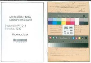 Entnazifizierung Max Kroemer , geb. 08.08.1891 (Landwirt)