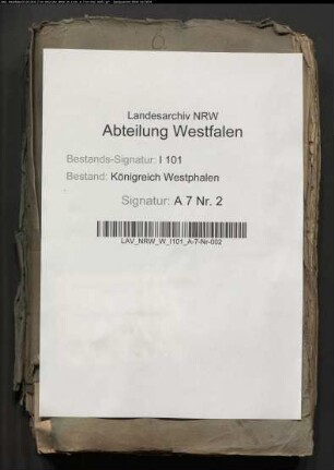 Regulierung und Erhebung der auf die exemten Grundstücke gelegten Grundsteuern im Weserdepartement