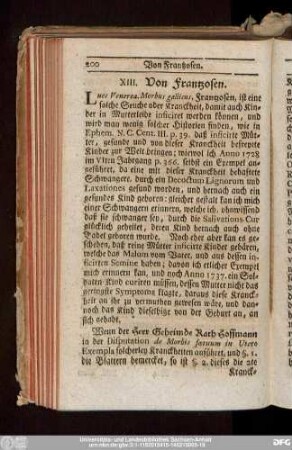 XIII. Von Frantzosen.