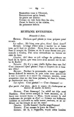 Huitième entretien