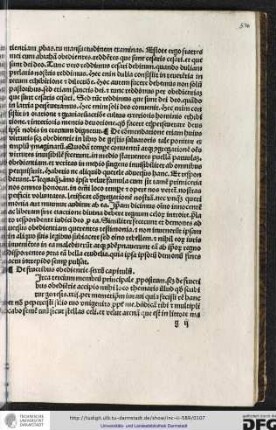 De fructibus obedientie, sextum capitulum.