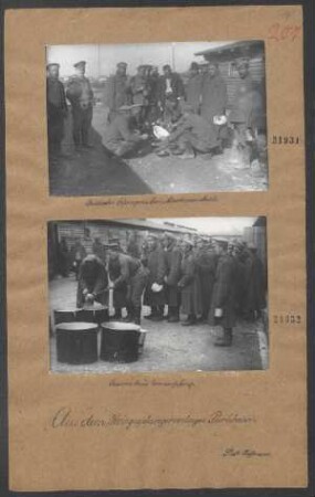 Kriegsgefangenenlager Puchheim (Russen beim Essenempfang)