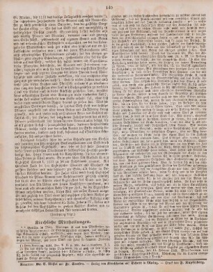 140 Kirchliche Mittheilungen