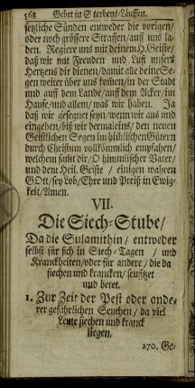 VII. Die Siech-Stube.