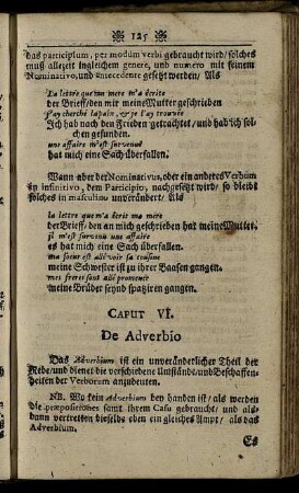 Caput VI. De Adverbio.
