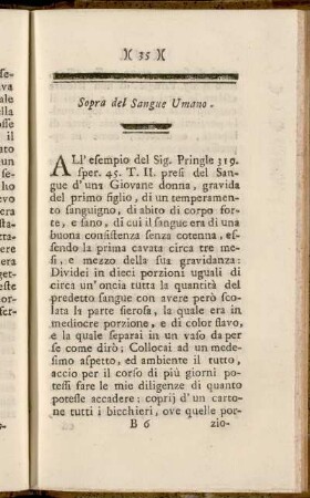 Sopra del Sangue Umano