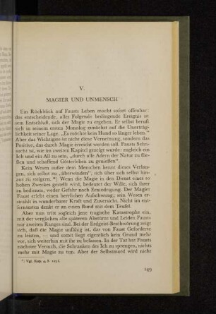 V. Magier und Unmensch