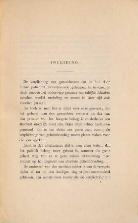 Het geheim van den medicus