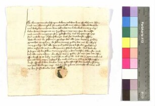 Beringer von Berlichingen, Amtmann zu Ingelfingen: Besoldung; Siegel: Beringer von Berlichingen.