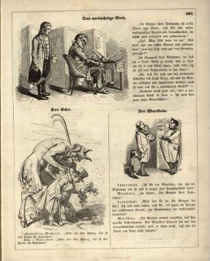 "Das verdächtige Buch" "Das Echo" "Der Wartbote"