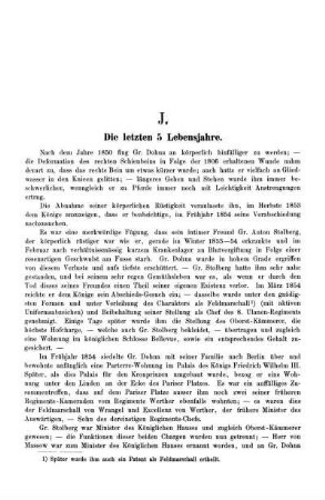 J. Die letzten 5 Lebensjahre