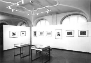 Dresden. Ausstellung "Wilhelm Müller" im Kupferstich-Kabinett vom 18.09.-30.12.1996. Raumaufnahme Güntzstraße