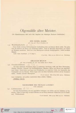 Ölgemälde alter Meister (Nr. 139-144)