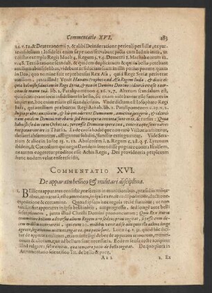 Commentatio XVI - XVIII