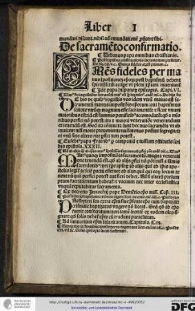 Urbanus papa omnibus christianis: post baptisma confirmationis sacramentum prestetur...